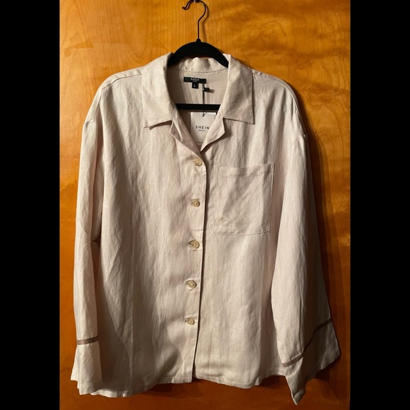 Shein Premium MOTF Tencel Linen Oversized Shirt🖤 - Picture 4 of 12